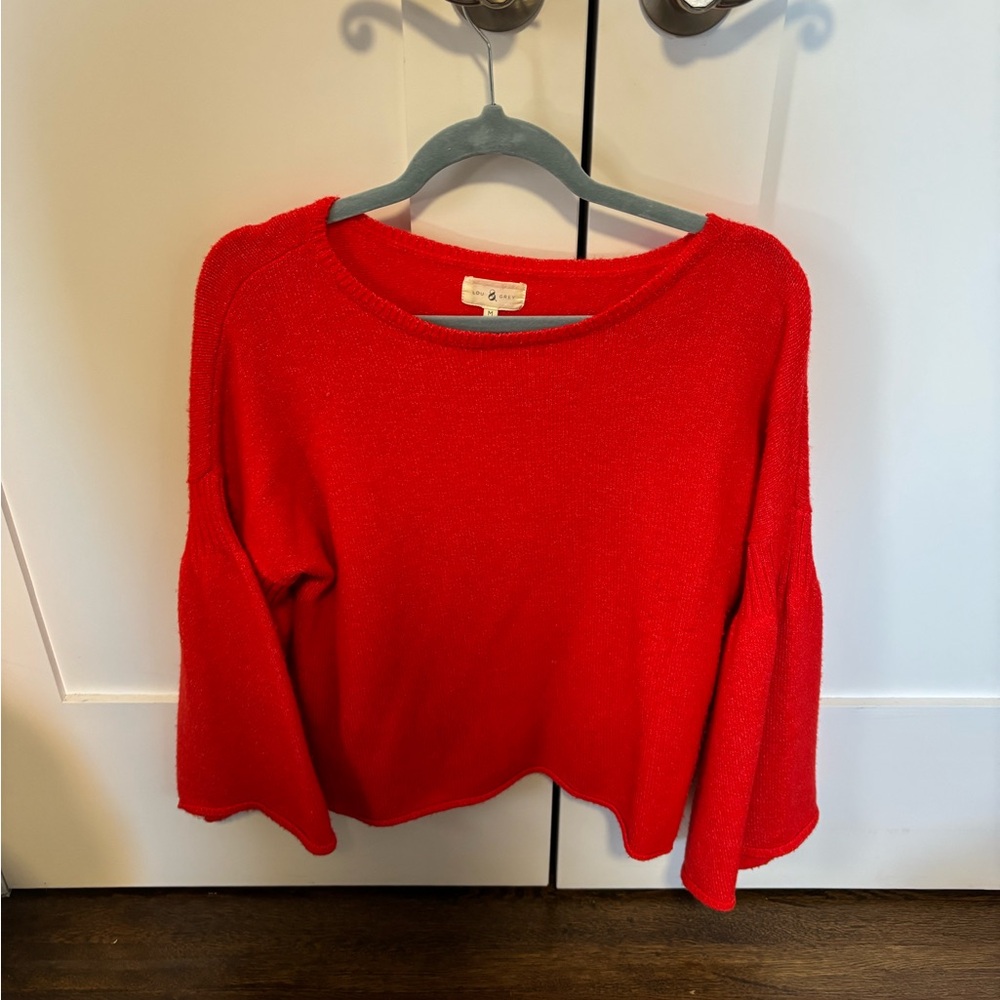 Super soft Lou & Grey red bell sleeve sweater